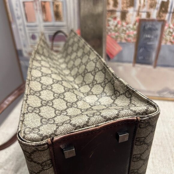 Gucci Canvas & Leather Vintage Monogram Tote - Picture 7 of 12